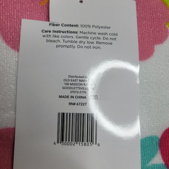 Hibiscus Tiki Hawaiian Floral Beach Towel Swim Pool 28 x 58 Inches New w Tags - Picture 3 of 3